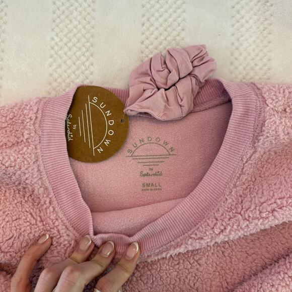 nwt sundown splendid sherpa sweater size Small - Picture 2 of 3